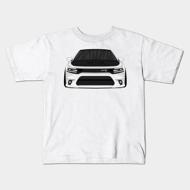 DODGE CHARGER WHITE Kids T-Shirt by VENZ0LIC